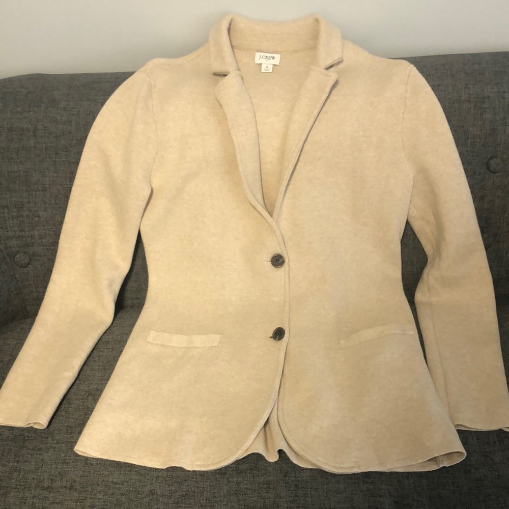NEW, no tags, never worn! J Crew Classic Sweater Blazer in Heather Oatmeal | S